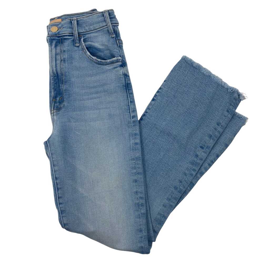 MOTHER Blue High Rise Jeans The Hustler Ankle Fray | Womens 4
